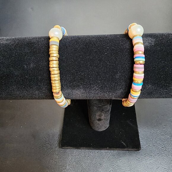 Set of Two Pastel and Gold Bracelets - Picture 2 of 3